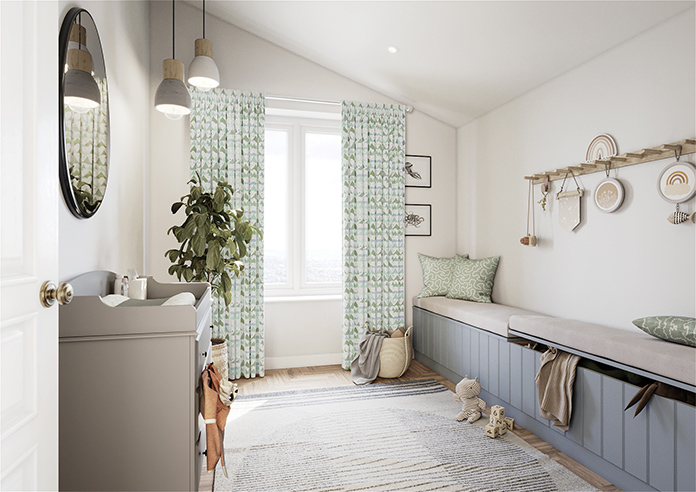 Cloudy Peaks, Mint - Made to Measure Curtains - Image 7